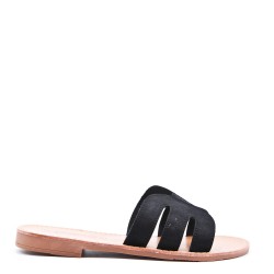 Faux suede slide