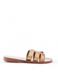 Faux suede slide