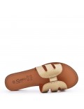 Faux suede slide