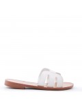 Faux suede slide