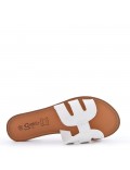 Faux suede slide