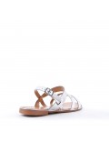 Flat sandals in faux leather for women