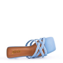 Faux leather heeled sandal