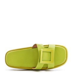 Women's flip flops in imitation leather