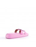 Women's flip flops in imitation leather