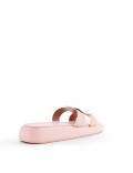 Women's flip flops in imitation leather