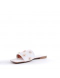 Women's flip flops in imitation leather