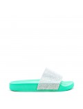 Slipper in mixed materials for women