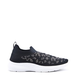 Women's mix-material sneaker without laces