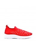 Women's mix-material sneaker without laces