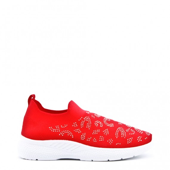 Women's mix-material sneaker without laces