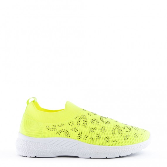 Women's mix-material sneaker without laces