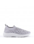 Women's mix-material sneaker without laces