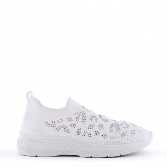 Women's mix-material sneaker without laces