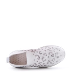 Women's mix-material sneaker without laces