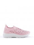 Women's mix-material sneaker without laces