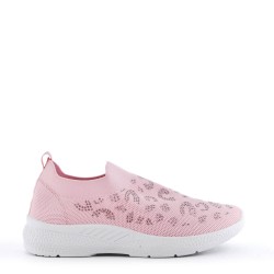 Women's mix-material sneaker without laces