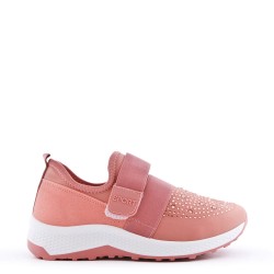 Women's mix-material sneaker without laces