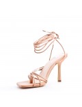 Faux leather heeled sandal