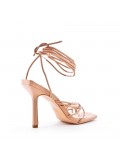 Faux leather heeled sandal