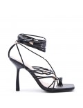 Faux leather heeled sandal