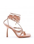 Faux leather heeled sandal