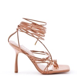 Faux leather heeled sandal