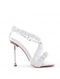 Faux leather heeled sandal