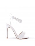 Faux leather heeled sandal