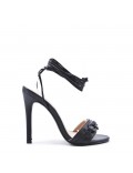 Faux leather heeled sandal