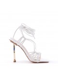 Faux leather heeled sandal