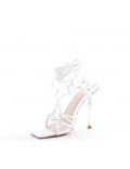 Faux leather heeled sandal