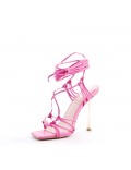 Faux leather heeled sandal