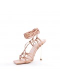 Faux leather heeled sandal