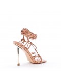 Faux leather heeled sandal