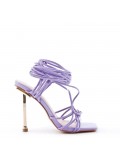 Faux leather heeled sandal