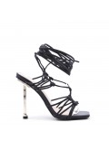 Faux leather heeled sandal