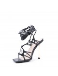 Faux leather heeled sandal