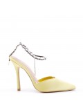 Mix-materials heeled sandal 