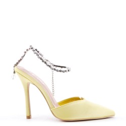 Mix-materials heeled sandal 