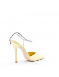 Mix-materials heeled sandal 