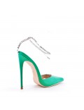 Faux leather heeled sandal