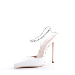 Faux leather heeled sandal