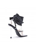 Mix-materials heeled sandal 