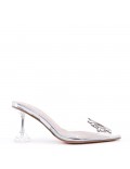 Transparent heel sandal for women