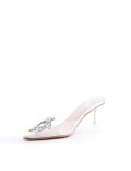 Transparent heel sandal for women