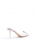 Transparent heel sandal for women