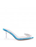 Transparent heel sandal for women