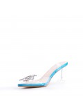 Transparent heel sandal for women