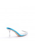 Transparent heel sandal for women